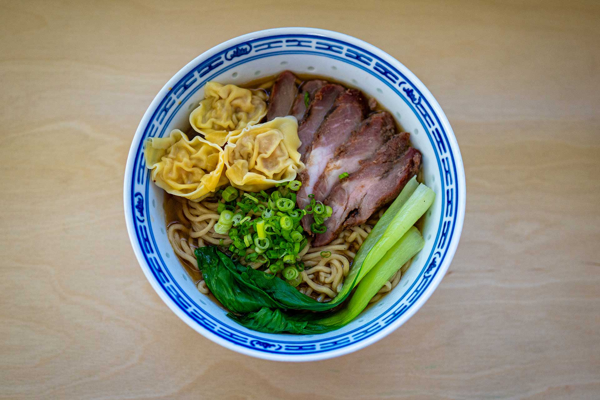 BBQ Pork Wonton Noodle Soup