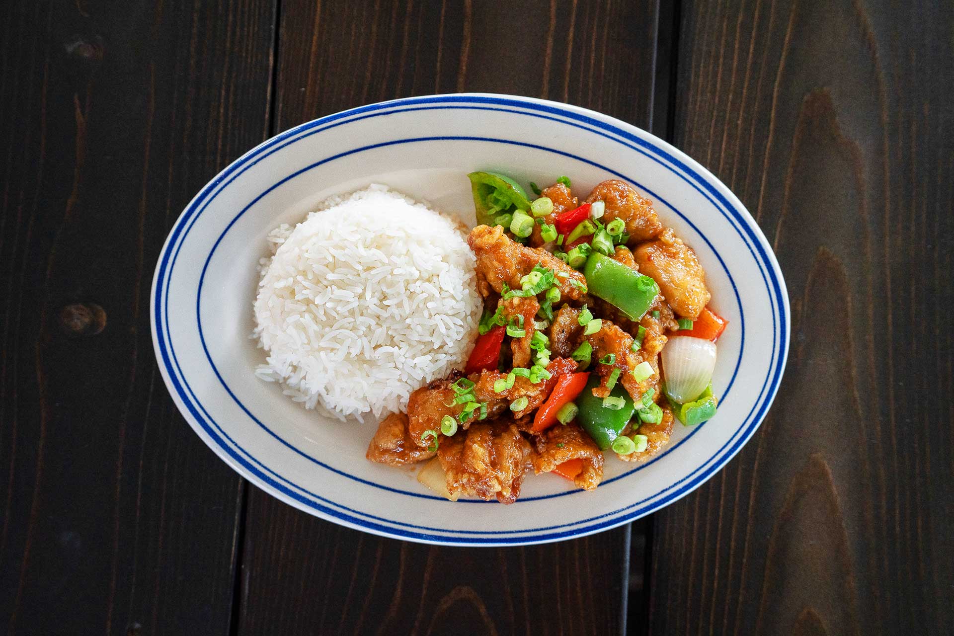 Sweet and Sour Chicken with White Rice